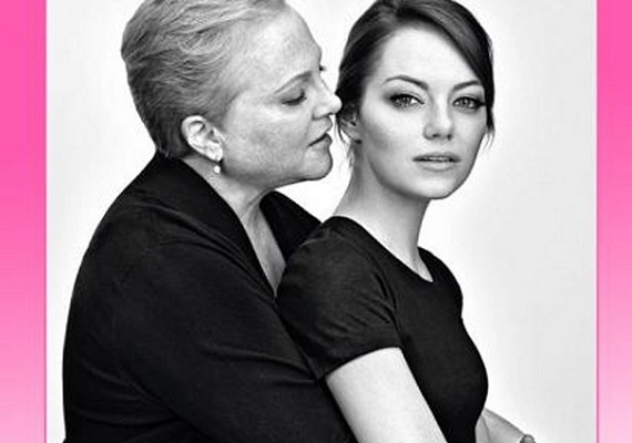 emma stone Emma Stone imagen junto a su madre de una campaña contra el cáncer de mama