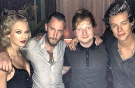 corazon225 Taylor Swift, Harry Styles y Ed Sheeran juntos