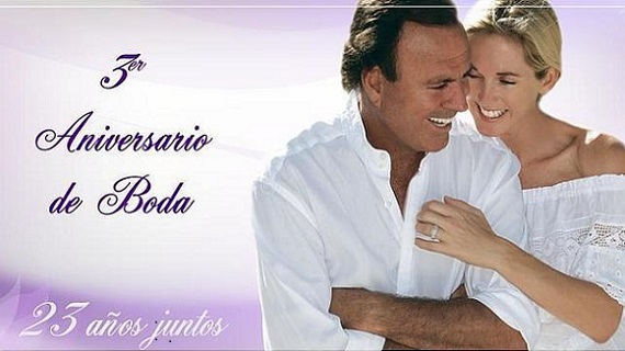 julio iglesias Julio Iglesias y Miranda celebran su tercer aniversario de boda