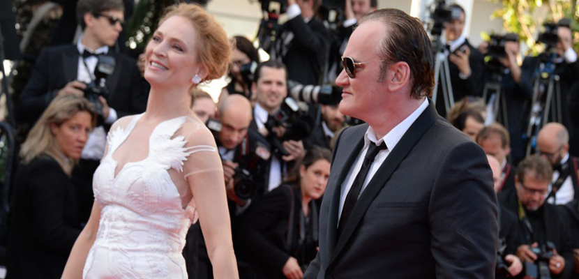 Uma Thurman y Quentin Tarantino Uma Thurman y Quentin Tarantino se dan un beso apasionado